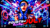 Purple Maximalist Fourth of July Party Digital Display Video template