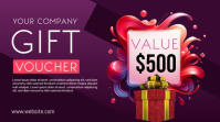 Purple Maximalist Gift Voucher Twitter Post template