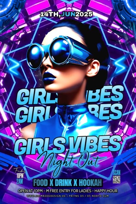 Copy of Purple Maximalist Girls Vibes Banner 4' × 6' | PosterMyWall