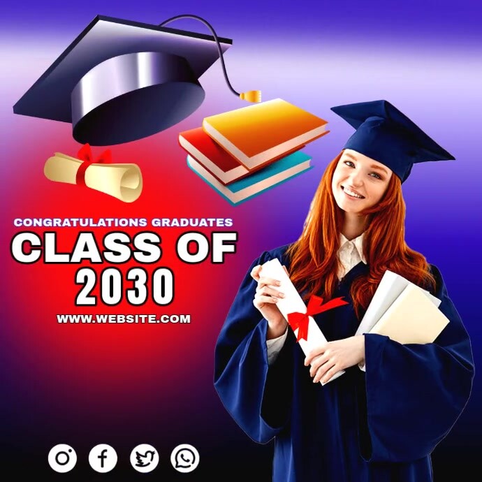 Purple Maximalist Graduate Instagram Post Template | PosterMyWall