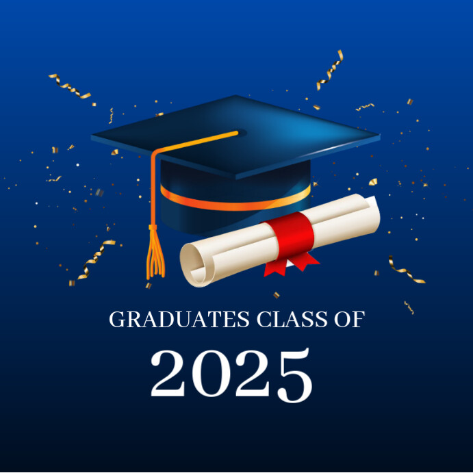 Purple Maximalist Graduates Class Of 2025 Instagram Post template