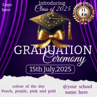 Purple Maximalist Graduation Ceremony 2025 Instagram Post Instagram-bericht template