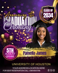 Purple Maximalist Graduation  Poster/wallboard template