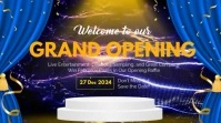 Purple Maximalist Grand Opening Video Digital Display (16:9) template