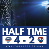 Purple Maximalist Half Time Instagram Post template