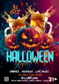 Purple Maximalist Halloween A5 template