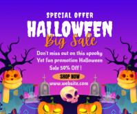 Morado halloween sale Duży prostokąt Template