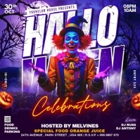 Purple Maximalist Halloween Celebration Flyer Instagram Post template