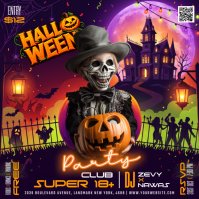 Purple Halloween Party Сообщение Instagram Template