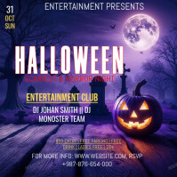 Purple Maximalist  Halloween Flyers Instagram Post template