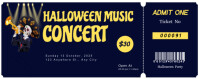 Purple Maximalist Halloween/party/spooky/festival/music/dark Blue/ticket/event/music Night Twitch Pr Twitch-Banner template