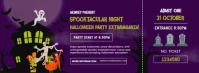 Purple Maximalist Halloween Spooktacular Night Ticket Facebook Cover Photo template