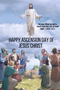 Purple Maximalist Happy Ascension Day  Pinterest Graphic Pinterest-afbeelding template