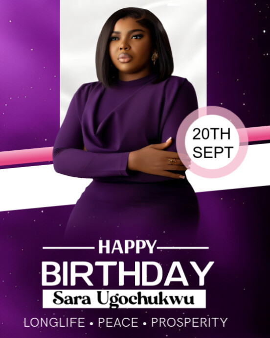 Purple Maximalist Happy Birthday Instagram Portrait Template | PosterMyWall