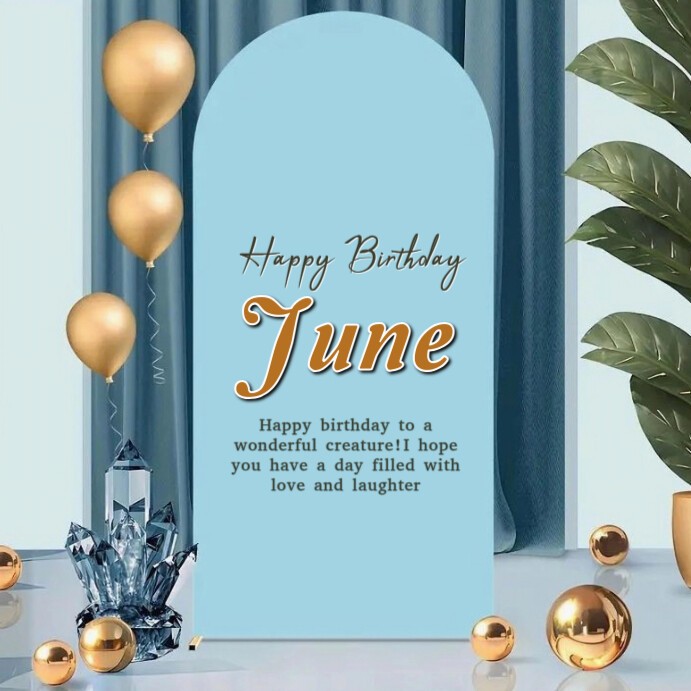 Purple Maximalist Happy Birthday June Instagram Post Template ...