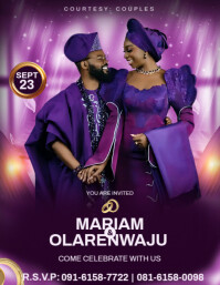 Purple Maximalist Happy Marriage Life Design Template  Flyer (us Letter)