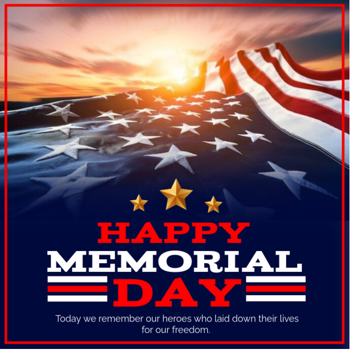Copy of Purple Maximalist Happy Memorial Day Instagram Post | PosterMyWall