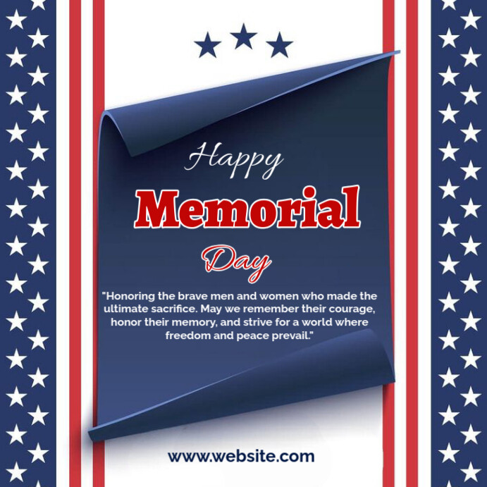 Purple Maximalist Happy Memorial Day Instagram Post Template | PosterMyWall