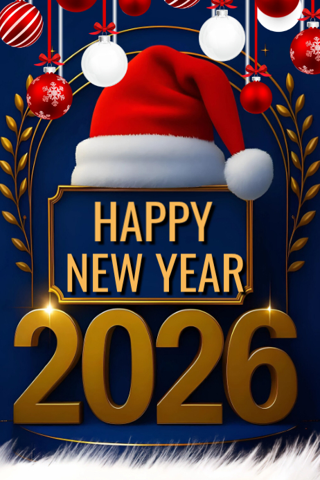 Purple Maximalist Happy New Year 2026 Poster Template | PosterMyWall