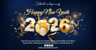 Purple Maximalist Happy New Year Facebook Shared Image template