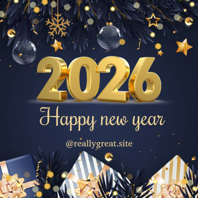 Purple Maximalist Happy New Year Instagram Post Template | PosterMyWall