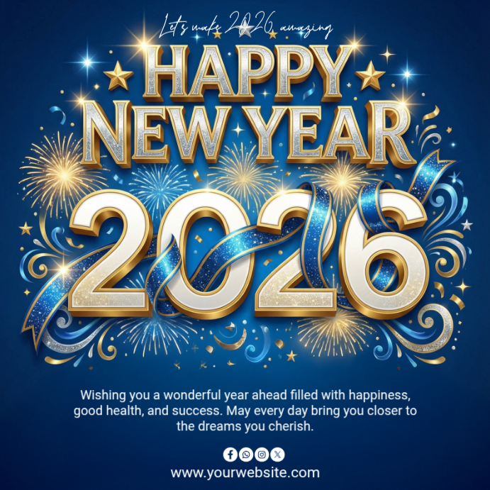 Plantilla de Purple Maximalist Happy New Year Instagram Post | PosterMyWall