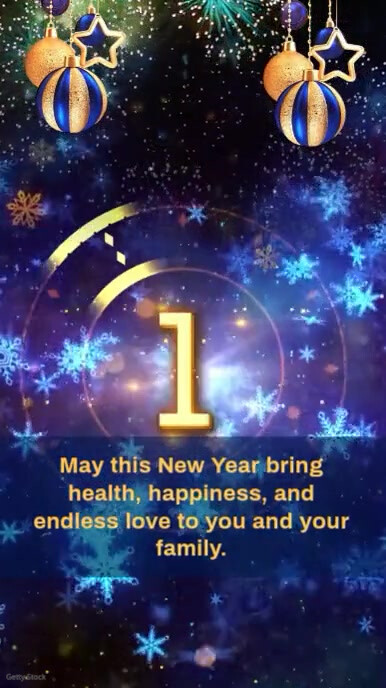 Purple Maximalist Happy New Year Wishes Instagram Reel template