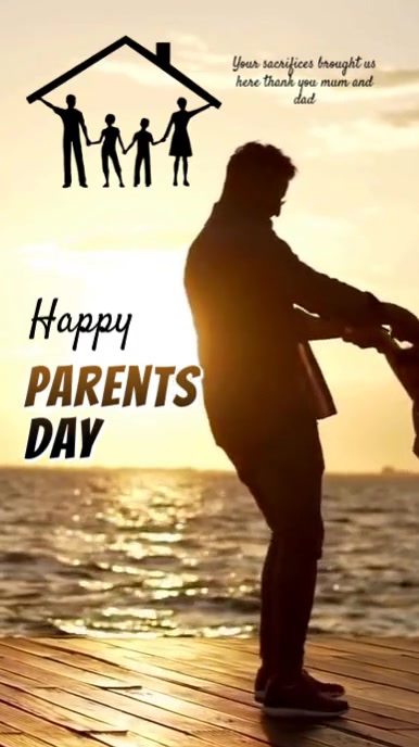 Szablon Purple Maximalist Happy Parents Day Whatsapp Status | PosterMyWall