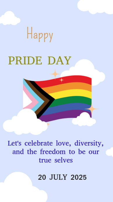Purple Maximalist Happy Pride Month  Instagram Story template