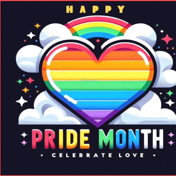 Purple Maximalist Happy Pride Month Instagram Post Template | PosterMyWall