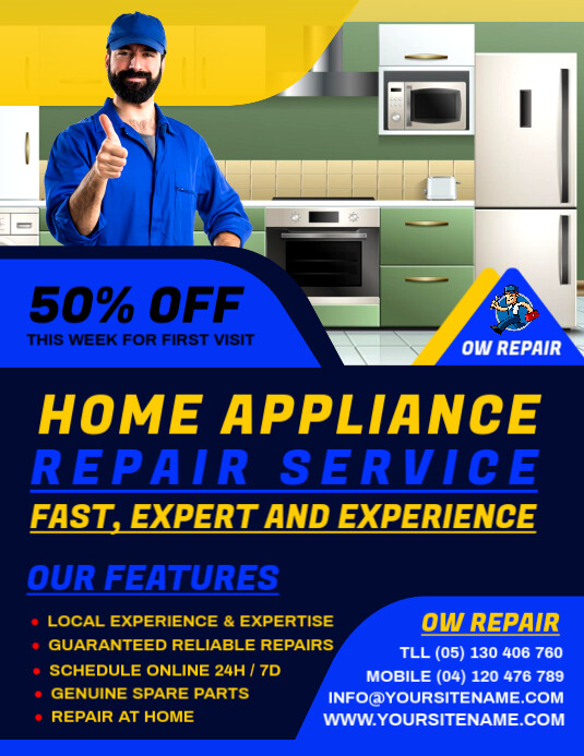 Copy of Purple Maximalist Home Appliance Flyer (us Letter) | PosterMyWall