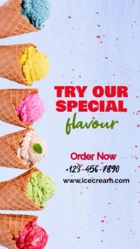 Purple Maximalist Ice Cream Video Instagram S template