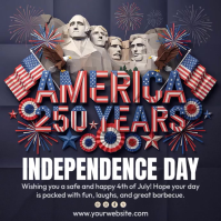 Purple Maximalist Independence Day Celebration Instagram Post Video template