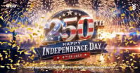 Brown Independence Day Celebration Isithombe Esabiwe ku-Facebook Template