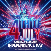 Purple Maximalist Independence Day Celebration Instagram Post Video template