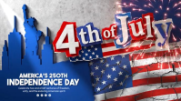 Purple Maximalist Independence Day Celebration Digital Display Video template