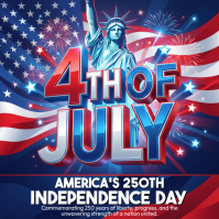 Purple Maximalist Independence Day Celebration Instagram Post template