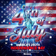 Purple Maximalist Independence Day Celebration Instagram Post Video template