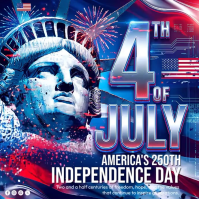 Purple Maximalist Independence Day Celebration Instagram Post Video Instagram-bericht template