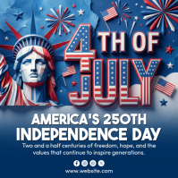 Purple Maximalist Independence Day Celebration Instagram Post Instagram-Beitrag template