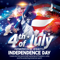 Purple Maximalist Independence Day Celebration Instagram Post template