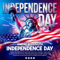 Purple Maximalist Independence Day Celebration Square Video 方形(1:1) template