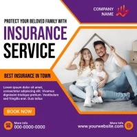 Purple Maximalist Insurance Service Instagram template