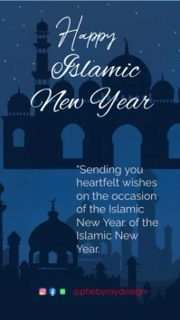 Purple Maximalist Islamic New Year  Digital D template