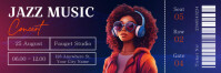 Purple Maximalist Jazz Music Concert Twitter Banner template