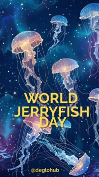Purple Maximalist Jerryfish Day  Instagram Story template