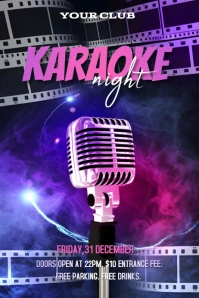 Purple Maximalist Karaoke Night Club Party  P Iphosta template