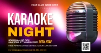 Purple Maximalist Karaoke Night Invitation Templates Design Facebook Ad