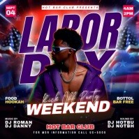 Morado Labor Day Weekend Party 方形(1:1) Template