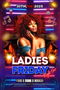 Purple Maximalist Ladies Friday Banner 4' × 6' template